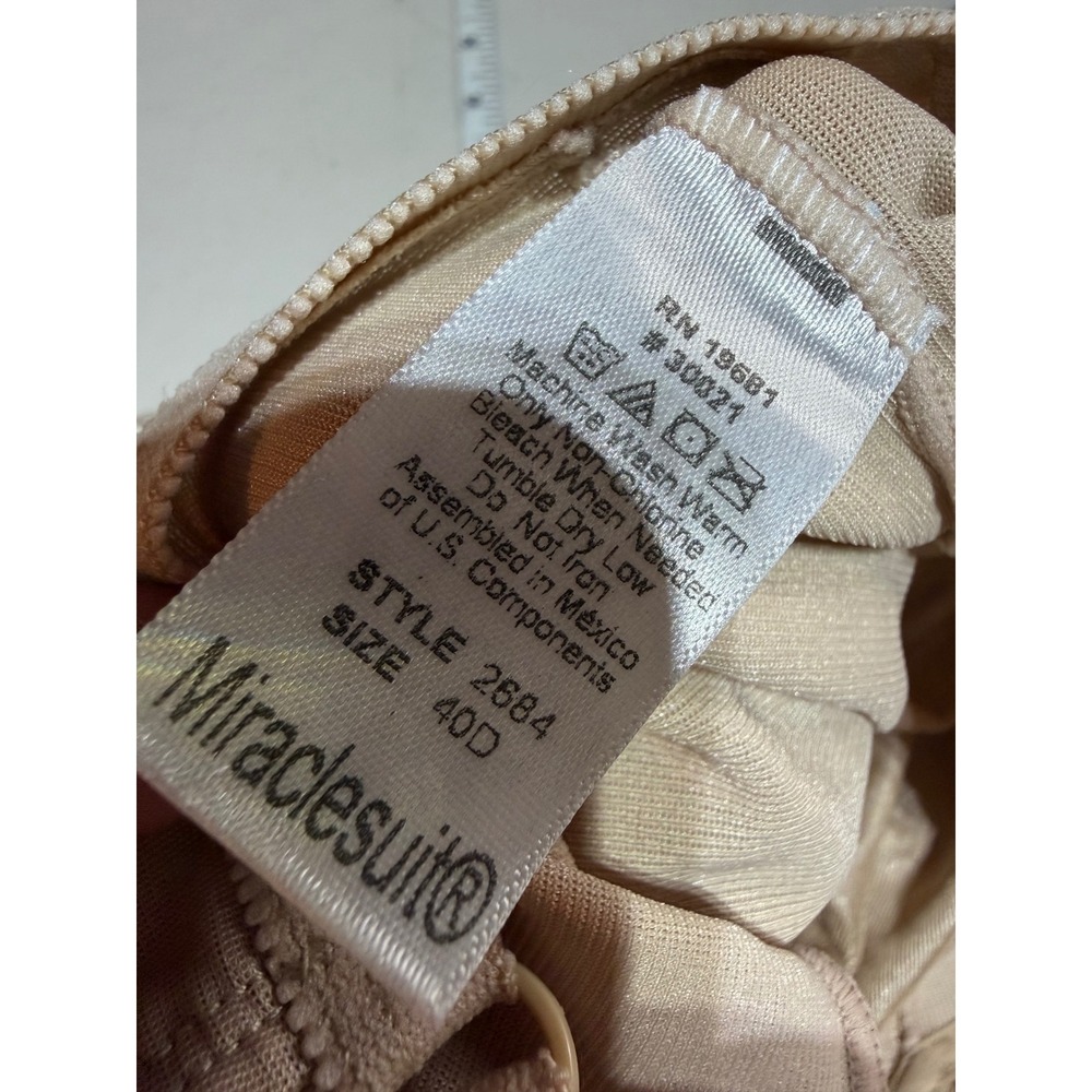 Miraclesuit Body Shaper Womens 40D Beige Extra Firm Control Satin Minimalist - Picture 5 of 9